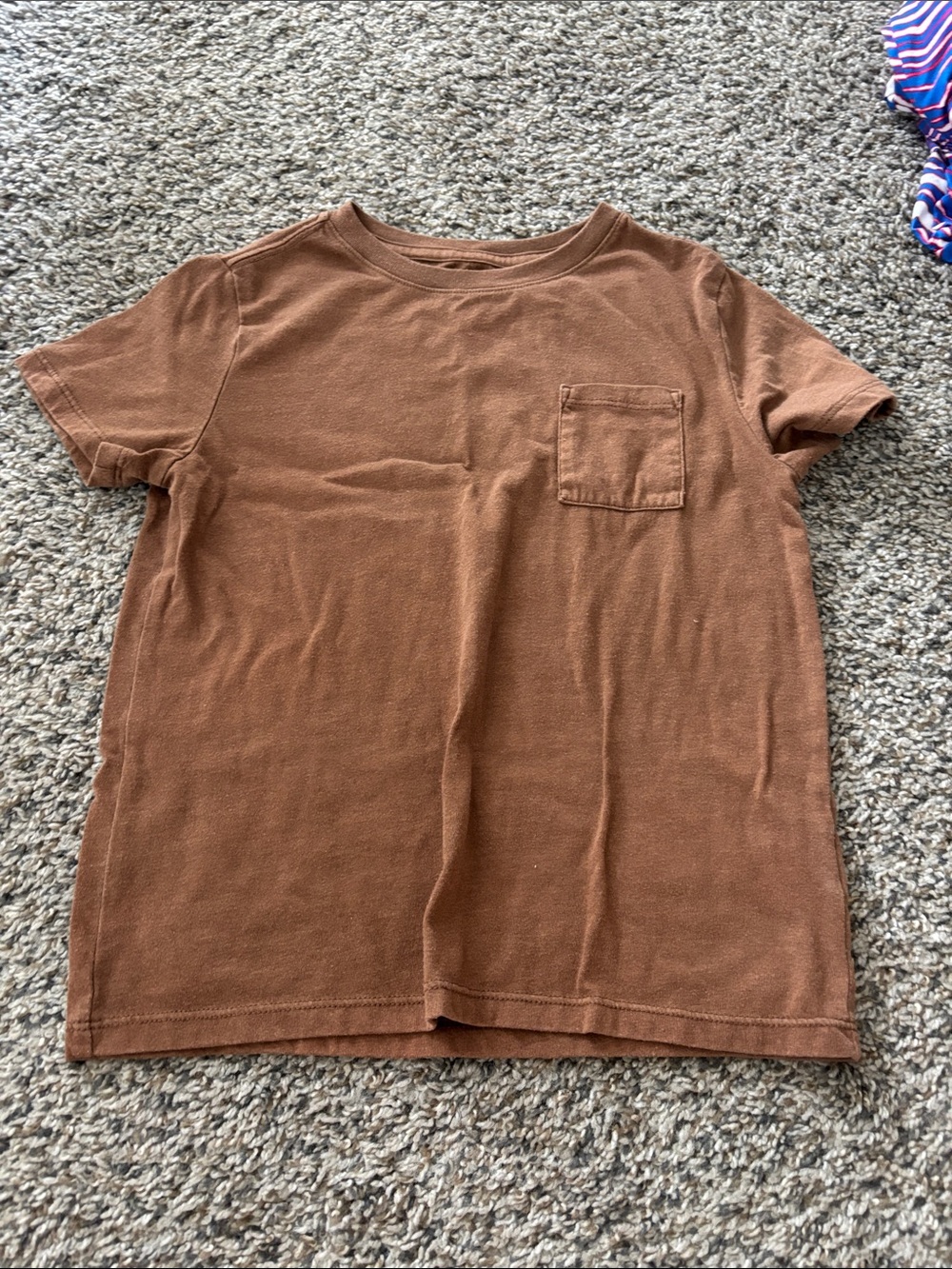 Cat & Jack Short Sleeve Pocket Tee - Rust Brown
